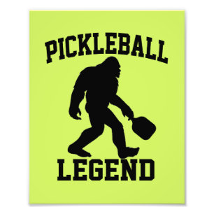Pickleball-legende Grappige Bigfoot Foto Afdruk