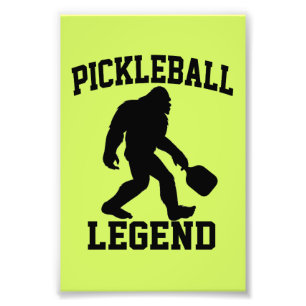 Pickleball Legende Grappige Bigfoot Foto Afdruk
