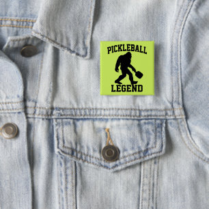 Pickleball-legende Grappige Bigfoot Vierkante Button 5,1 Cm