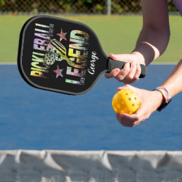 Pickleball-legende met bewerkbare naam pickleball paddle