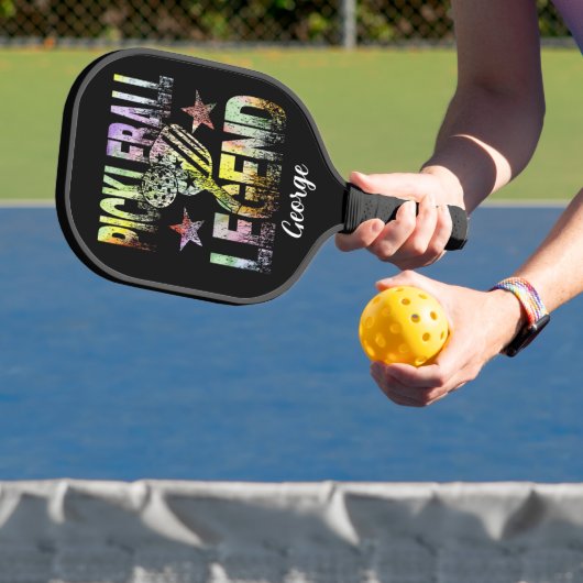 Pickleball-legende met bewerkbare naam pickleball paddle (Insitu)