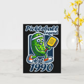 Pickleball-legende opgericht 1990 retro 36e kaart (Gele Bloem)