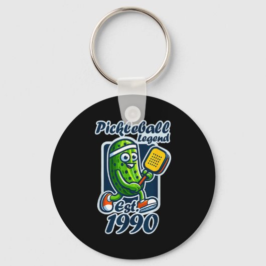 Pickleball legende opgericht 1990 retro 36e sleutelhanger (Voorkant)