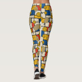 Pickleball Leggings Piet Mondrian Pattern (Achterkant)