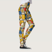 Pickleball Leggings Piet Mondrian Pattern (Rechts)