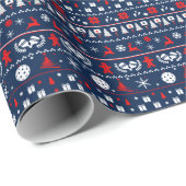 😄 Pickleball 🎄 lelijke kerstkeuken Cadeaupapier (Rol Hoek)