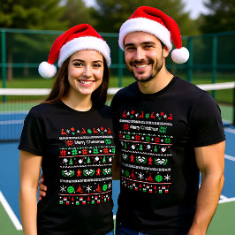 🎅 Pickleball 🎄 lelijke kerstkeuken T-shirt