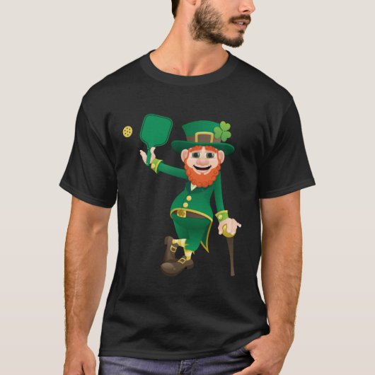 Pickleball Leprechauns St Patrick's Day Pickleball T-shirt (Voorkant)