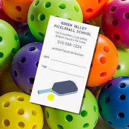 Pickleball Lesuur Court Tijd Herinnering Visitekaartje