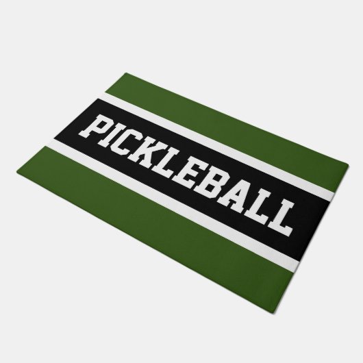 PICKLEBALL Leuk Atletisch Bos Groen Zwart Strepen Deurmat (Schuin)