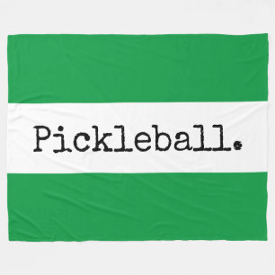PICKLEBALL Leuk Sportief Helder Groen Wit Strepen Fleece Deken