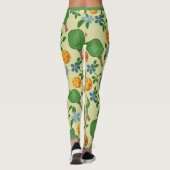 Pickleball leuke Leggings met levendige bloemen (Achterkant)