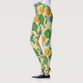 Pickleball leuke Leggings met levendige bloemen (Links)