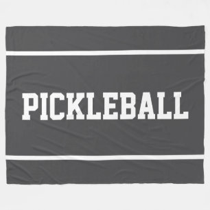 PICKLEBALL Leuke Sportieve Witte Strepen Op Diep G Fleece Deken