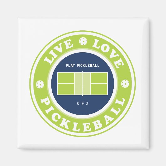 Pickleball: levende pickleball magneet (Voorkant)