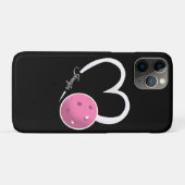 Pickleball Liefde Gepersonaliseerde Witte en Roze Case-Mate iPhone Case (Achterkant (horizontaal))