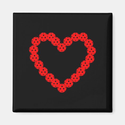 Pickleball Liefde Hart Voor Valentijnsdag Cadeaus Magneet (Voorkant)