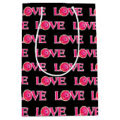 Pickleball Liefde Roze Partij Speciale gelegenheid Medium Cadeauzakje (Voorkant)