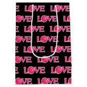 Pickleball Liefde Roze Partij Speciale gelegenheid Medium Cadeauzakje (Achterkant)