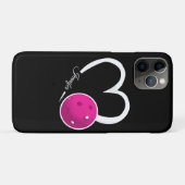 Pickleball Liefde Wit Hart Magenta Pickleball Case-Mate iPhone Case (Achterkant (horizontaal))
