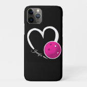 Pickleball Liefde Wit Hart Magenta Pickleball Case-Mate iPhone Case (Achterkant)