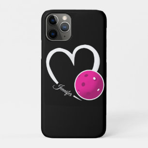 Pickleball Liefde Wit Hart Magenta Pickleball Case-Mate iPhone Case