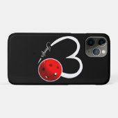 Pickleball Liefde Wit Hart Rood Pickleball Case-Mate iPhone Case (Achterkant (horizontaal))