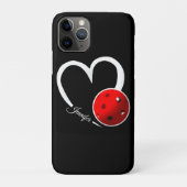 Pickleball Liefde Wit Hart Rood Pickleball Case-Mate iPhone Case (Achterkant)