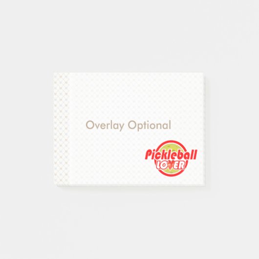 Pickleball-liefhebber 2-2B Afbeeldingsopties Post-it® Notes (Voorkant)