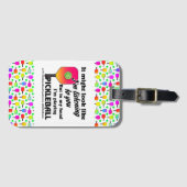 Pickleball-liefhebber In mijn hoofd speel ik pickl Bagagelabel (Voorkant (horizontaal))