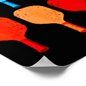 Pickleball liefhebber peddelsport poster (Hoek)