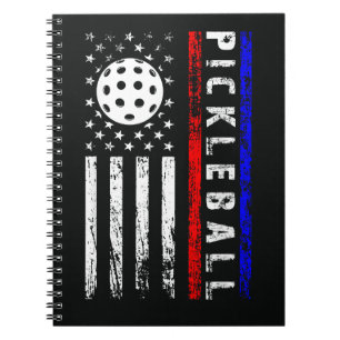 Pickleball-liefhebbers 4 juli Amerikaanse vlag Notitieboek