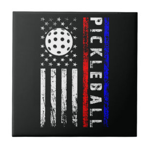 Pickleball-liefhebbers 4 juli Amerikaanse vlag Tegeltje