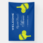 Pickleball Liefhebbers Bruidsmeisjesfeest Neon Bla Spandoek (Verticaal)