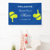 Pickleball Liefhebbers Bruidsmeisjesfeest Neon Bla Spandoek (Insitu)