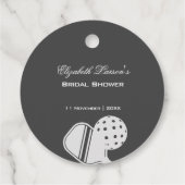 Pickleball Liefhebbers Bruidsmeisjesfeest Zwart &  Bedankjes Labels (Achterkant)