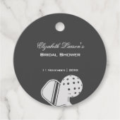 Pickleball Liefhebbers Bruidsmeisjesfeest Zwart &  Bedankjes Labels (Voorkant)