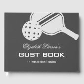 Pickleball-liefhebbers Bruidsmeisjesfeest Zwart &  Gastenboek (Voorkant)