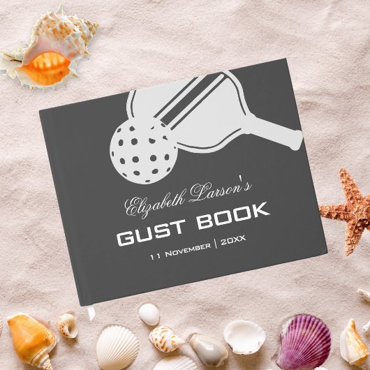 Pickleball-liefhebbers Bruidsmeisjesfeest Zwart &  Gastenboek