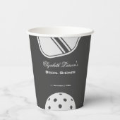 Pickleball Liefhebbers Bruidsmeisjesfeest Zwart & Papieren Bekers (Achterkant)