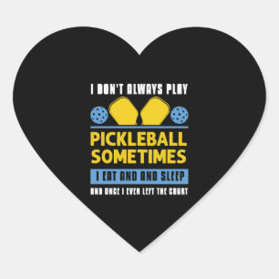 Pickleball liefhebbers Grappig Pickleball Hart Sticker