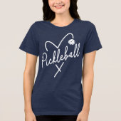Pickleball-liefhebbers Tri-Blend Shirt (Voorkant)