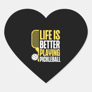 Pickleball Life is beter spelen Hart Sticker