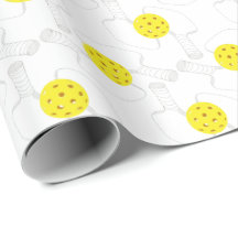 Pickleball Lijn Kunst Inpakpapier