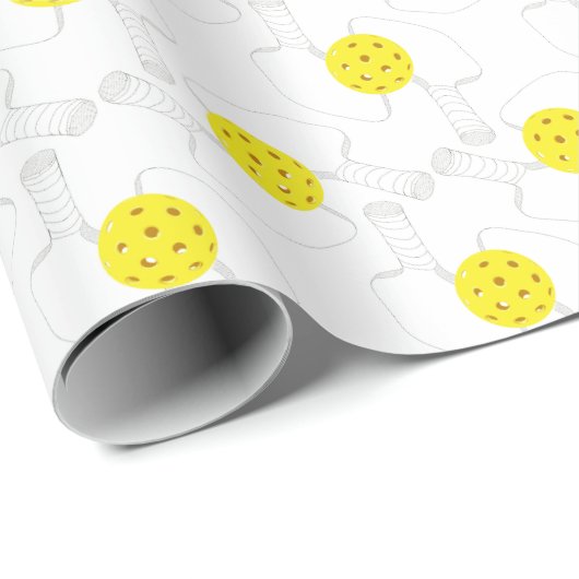 Pickleball Lijn Kunst Inpakpapier (Rol Hoek)