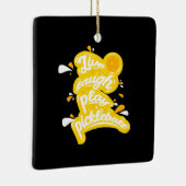Pickleball - Live Lach Speel Pickleball Keramisch Ornament (Rechts)