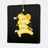 Pickleball - Live Lach Speel Pickleball Keramisch Ornament (Links)