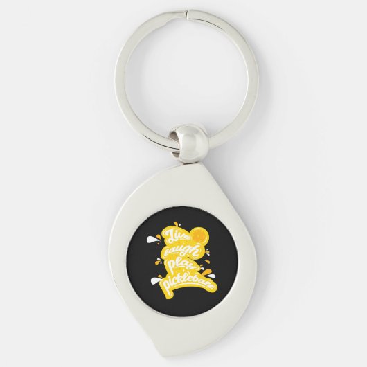 Pickleball - Live Lach Speel Pickleball Sleutelhanger (Voorkant)