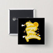 Pickleball - Live Lach Speel Pickleball Vierkante Button 5,1 Cm (Voorkant /achterkant)