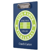 Pickleball: live, liefde, pickleball, aangepaste t klembord (Links)